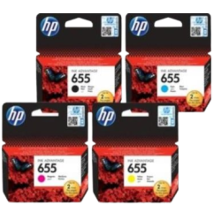 Zestaw tuszy HP 655 Cmyk Color- oryginalne tusze